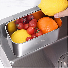 Mua Khay lọc rác  để đồ đa năng gác chậu rửa bát làm bằng inox 304  hình chữ nhật