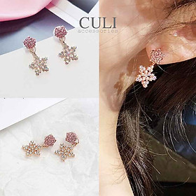 Bông tai, Kuyên tai hình ngôi sao kết đá phối màu xinh xắn, phong cách Hàn Quốc HT631 - Culi accessories