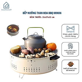 Bếp Nướng Than Hoa, Lò Nướng Thịt BBQ - Cao Cấp Chất Liệu Thép Chịu Nhiệt Có Chân Phụ Chắc Chắn An Toàn - HÀNG CHÍNH HÃNG MINIIN