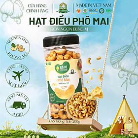 Hạt Điều Phô Mai Bà Tư Bình Phước 200g – Giòn tan, béo ngậy, bùng vị phô mai thơm ngon