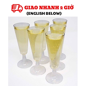 Hình ảnh 1 bộ 6 cái ly rượu vang tiệc Mừng Năm mới (Happy New Year) ptk31