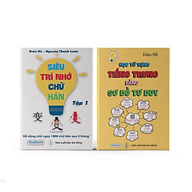 [Download Sách] Sách - Combo: Học từ vựng tiếng Trung bằng sơ đồ tư duy +Siêu trí nhớ chữ Hán tập 01 in màu