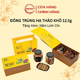 Đông Trùng Hạ Thảo Khô Sấy Thăng Hoa CORDYHAPPY PREMIUM CORDYCEPS Hộp 12.5g