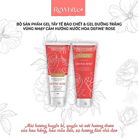 Combo Gel Tẩy Tế Bào Chết Và Dưỡng Trắng Vùng Nách, Mông, Bikini Rewhitez Hương Nước Hoa Quyến Rũ Define Rose 50g