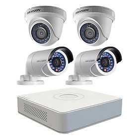 Mua Trọn bộ 4 Camera giám sát HIKVISION TVI 2 Megapixel DS-2CE56D0T-IR chuẩn Full HD - Hàng chính hãng