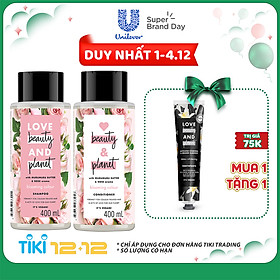Combo Chăm Sóc Tóc Nhuộm Dầu Gội & Dầu Xả Love Beauty And Planet (400ml x 2)