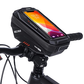 Bike Phone Front Frame Bag Bicycle Bag Waterproof Bike Phone Mount Top Tube Bag Bike Phone Case Holder Accessories Cycling Pouch for 4.7-6.7inch Phone