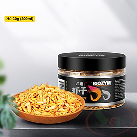 Thức ăn cá Biozym Dried Shrimp tôm khô đông lạnh dinh dưỡng cho cá rùa cảnh - Hủ 30 gram BD3001