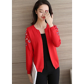 Áo Len Nữ Cardigan Áo Khoác Len Kiểu Hàn Quốc Thêu Hoa ALN020 MayHomes Thời Trang Thu Đông