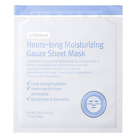 Mặt Nạ Dưỡng Ẩm Sâu, Làm Sáng Da By Wishtrend Hours-long Moisturizing Gauze Sheet Mask 30ml