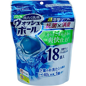 Viên Gel Giặt Welco Kháng Khuẩn Và Khử Mùi 18 Viên