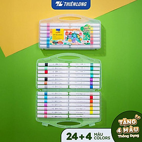 Hộp 24+4 Bút Lông Màu Đầu Brush Thiên Long Acrylic Markers ACM-C021