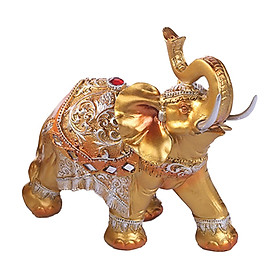 Resin Elephant Statue Home Decoration 6" for Living Room Christmas New Year
