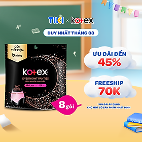 Thùng 8 gói bvs kotex ban đêm dạng quần cỡ m/l 5 miếng