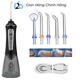 Tăm nước cầm tay h2ofloss hfp11, phiên bản mới nhất với dây sạc usb Type C và tăng cường khả năng chống nước