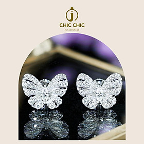 Bông tai Bạc 925 Hình Đính Pha Lê Thời Trang Nữ| Bông tai CHIC CHIC A91