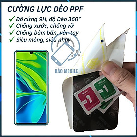 Dán dẻo PPF Xiaomi Mi Note 10, Note 10 Lite, Note 10 Pro