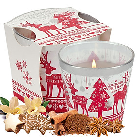 Ly nến thơm tinh dầu Bartek Scandinavian Christmas 115g QT02786 - gừng, táo, quế (giao mẫu ngẫu nhiên)