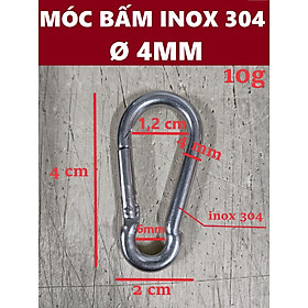 Móc xích bấm inox 304