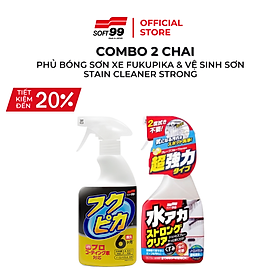 [COMBO] Phủ Bóng Sơn Fukupika W-542 & Vệ Sinh Sơn Stain Cleaner Strong R-141 SOFT99