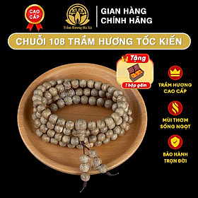 Vòng tay trầm hương chuỗi 108 hạt tốc kiến cao cấp tự nhiên đeo tay nam nữ phong thủy thu hút may mắn tài lộc Trầm Hương Hà Xá