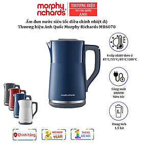 Mua Ấm đun nước siêu tốc điều chỉnh nhiệt độ Morphy Richards MR6070 dung tích 1.5 lít có thể chọn 4 mức nhiệt độ - HÀNG NHẬP KHẨU