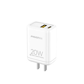 Sạc điện thoại PISEN Pro Dual Port QP 20W (QC, PD 20W) for iPhone 12, TS-C119(QP) _ Hàng chính hãng