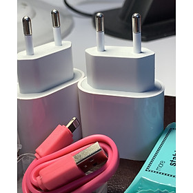 Cốc Sạc/Adapter nhanh PD3.0 18W chân tròn Dùng cho Iphone 11 Pro, 11Promax, 12Pro ( tặng cáp Lightning 20cm màu ngẫu nhiên)