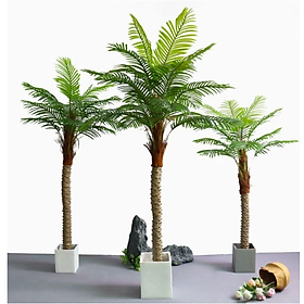 Mua Cây chà là cau cảnh giả - Thân nhựa lõi thép - Cao 180cm - Cây giả hoa lụa Decor trang trí nhà cửa