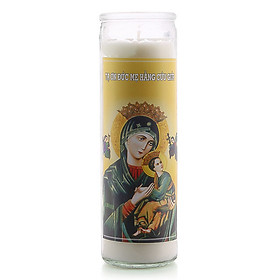 Nến thơm ly thủy tinh D6H20 Miss Candle (Lựa chọn: Hình Chúa, Đức Mẹ)