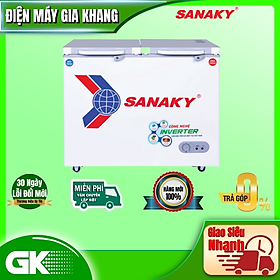 Mua Tủ đông mát SANAKY INVERTER 230 lít VH-2899W4K ĐỒNG (R600A) (kính cường lực)