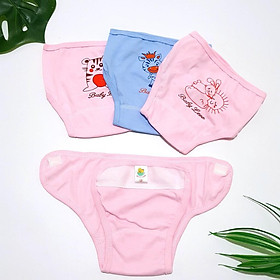 Quần lót đóng bỉm sơ sinh Baby Leo in hình size 1, 2, 3 cho bé trai và bé gái