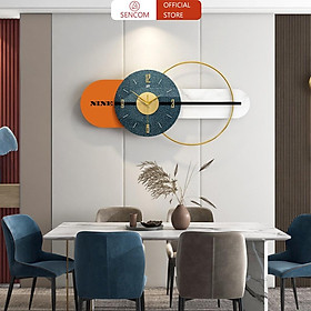 Mua Đồng hồ treo tường phòng khách độc đáo SENCOM  đồng hồ trang trí decor phong cách Bắc Âu - JT21109-72