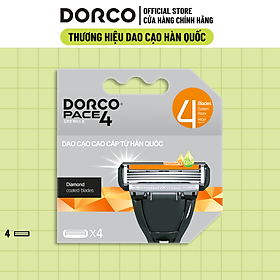 Vỉ 04 Đầu Cạo Râu 4 Lưỡi Dorco Pace 4 FRA 1040-4B