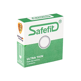 Bao cao su siêu mỏng SafeFit Untra thin - hộp 3 chiếc