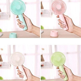 Mua Quạt Cầm Tay Mini Có Đế Để Bàn (Màu Ngẫu Nhiên) - GDHN Loại Tốt