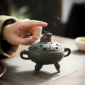 Mua LƯ HƯƠNG XÔNG TRẦM  ĐỐT TRẦM BẰNG GỐM HÌNH KỲ LÂN 3 CHÂN CHIÊU TÀI LỘC