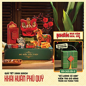 Hộp Quà Tết Xanh IKACHI | KHAI XUÂN PHÚ QUÝ | Quà Tết Ý Nghĩa 2026 | Combo Quà Tặng Tết