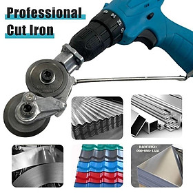 Mua Đầu chuyển đổi cắt tôn gắn máy khoan - Lưỡi Cắt Tôn Lắp Máy Khoan Pin - Dụng Cụ Cắt Tôn Đa Năng