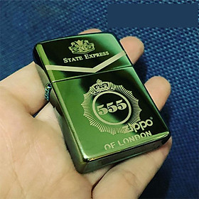 Bật Lửa ZIPPO XANH CHAMELEON LOGO KHẮC THUỐC LÁ 555 – ZIPPO 28129ZL.555