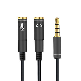 BÁO GIÁ Thanh Lý Máy Chơi Game Ps4 | Shopee Lazada Sendo Tiki mới nhất 12 Dây Cáp Chia Cổng Âm Thanh Cổng Mic Cho Máy Chơi Game PS4 Xbox One Laptop Macbook - Đen (1m) (3.5mm)