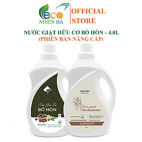 Nước giặt xả ECOCARE 4L tinh dầu bưởi, hoa nhài, nước giặt hữu cơ an toàn cho bé sơ sinh