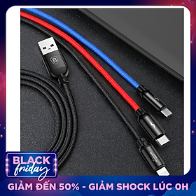 Cáp sạc 3 đầu đa năng chính hãng baseus