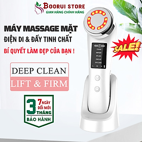 Máy đẩy tinh chất ion âm dương chăm sóc da mặt Boorui M80B, máy massage điện di chăm sóc da chuyên nghiệp giúp làm sạch sâu và trẻ hóa làn da