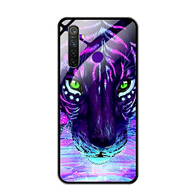 Ốp Lưng Kính Cường Lực cho Điện thoại Realme 5 Pro - 0478 TIGER - Hàng Chính Hãng
