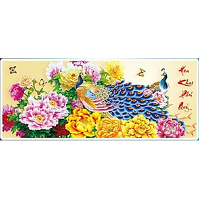 Tranh đính đá Hoa khai phú quý - LV088