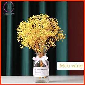 Lọ Hoa Baby Khô Cao 25cm (Gồm Cả Bình Và Hoa) Decor Nhà Cửa Quán Cafe Văn Phòng