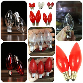 Mua Bóng đèn Trái Ớt 3W  (LED và SỢI ĐỐT)  - màu đỏ  trắng thắp bàn thờ đèn trang trí