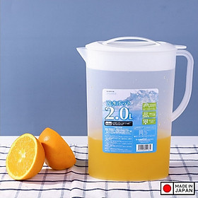 Bình đựng nước nắp bật Pearl Metal Cool Square 2 lít - Hàng nội địa Nhật Bản #Made in Japan