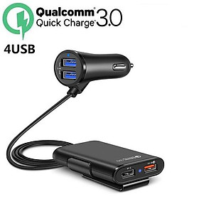 Tẩu Sạc Nhanh 4 Cổng Usb Qc3.0 Cho Xe Hơi